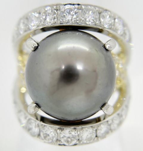 【PT900製・黒蝶真珠リングの買取】