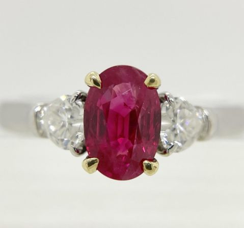 【PT900製・天然ルビーリングの買取】